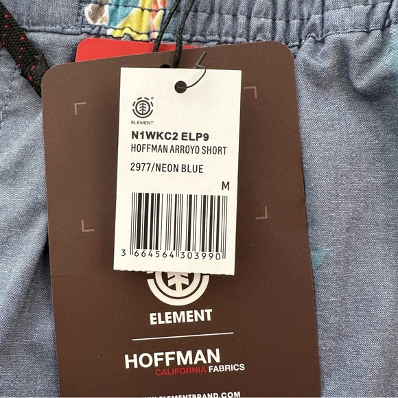 Element Hoffman Arroyo Shorts Neon Blue NWT Men’s Size Medium - Picture 9 of 11